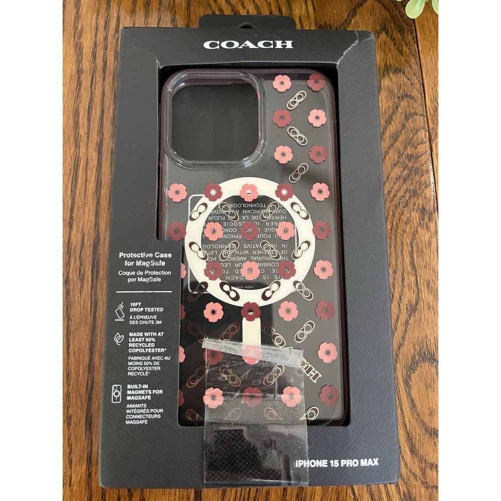 New Coach iPhone 15 Pro Max Phone Case With MagSafe & Drop Protection V2 P027193
